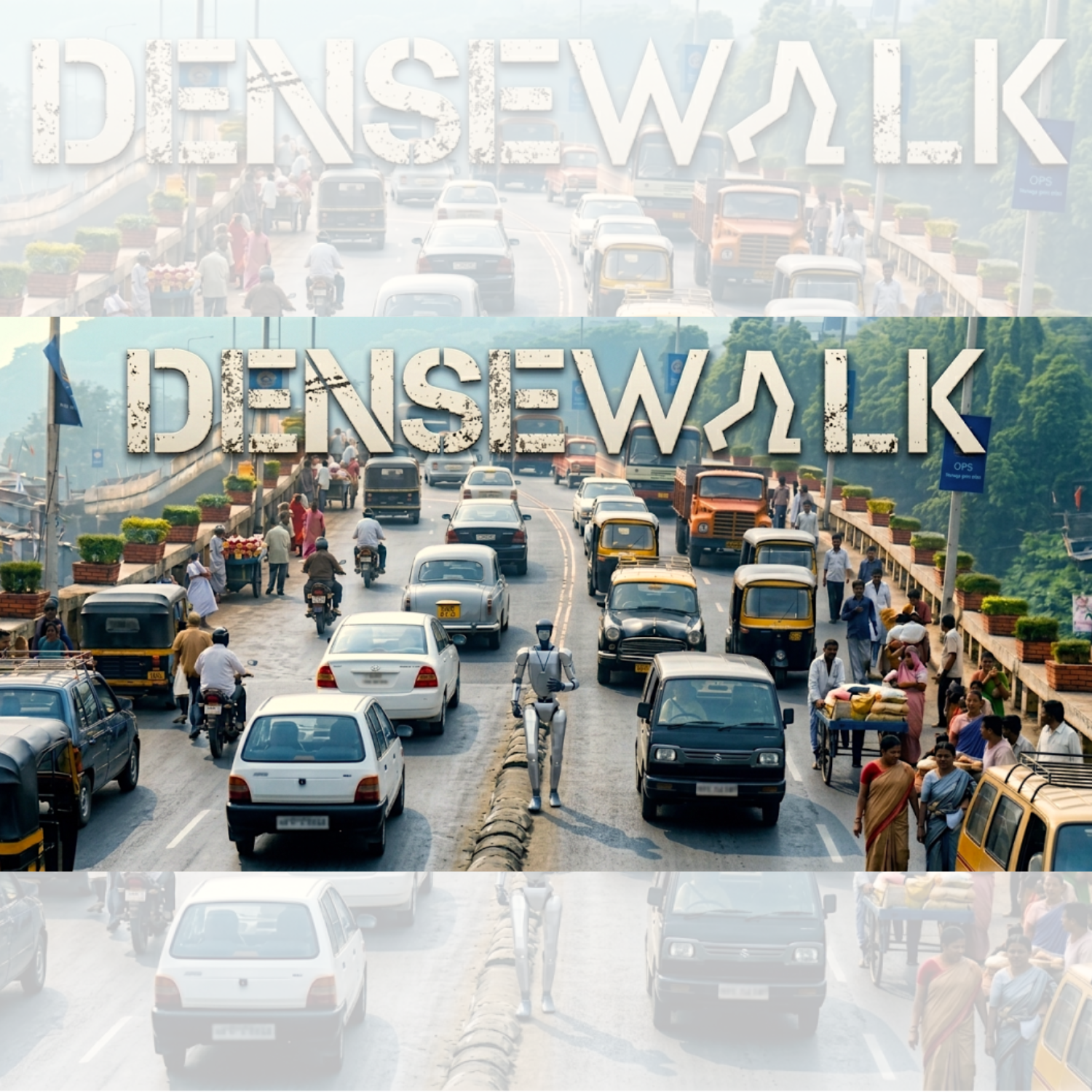 Humanoid navigation in dense urban traffic